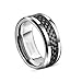 Classic 8MM Tungsten Carbide Wedding Band Rings for Men in Comfort Fit, Beveled Edges Engagement Ring