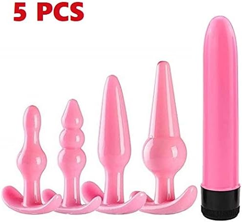 SixT 5Pcs/Set Soft Medical Silicone Trainer Kit Anale Pugs Beginner Set for Women 02 (Pink)
