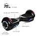 NHT Electric Hoverboard Self Balancing Scooter with Built-in Bluetooth Speaker LED Lights - Safety Certified For Adult Kids Gift (_Black)