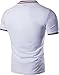 Sportides Mens Polo Shirts Contrast Collar Golf Tennis Short Sleeve Shirt Tops JZA012