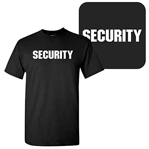 UGP Campus Apparel Security, Bouncer - Event Safety, Military, Law, Officer, Guard - Adult Cotton T-Shirt - Large - Black
