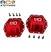 Hot Racing WRA12C02 Aluminum Ar60 Axle Diff Covers (Red) - Axial Yeti Wraith Bomber.