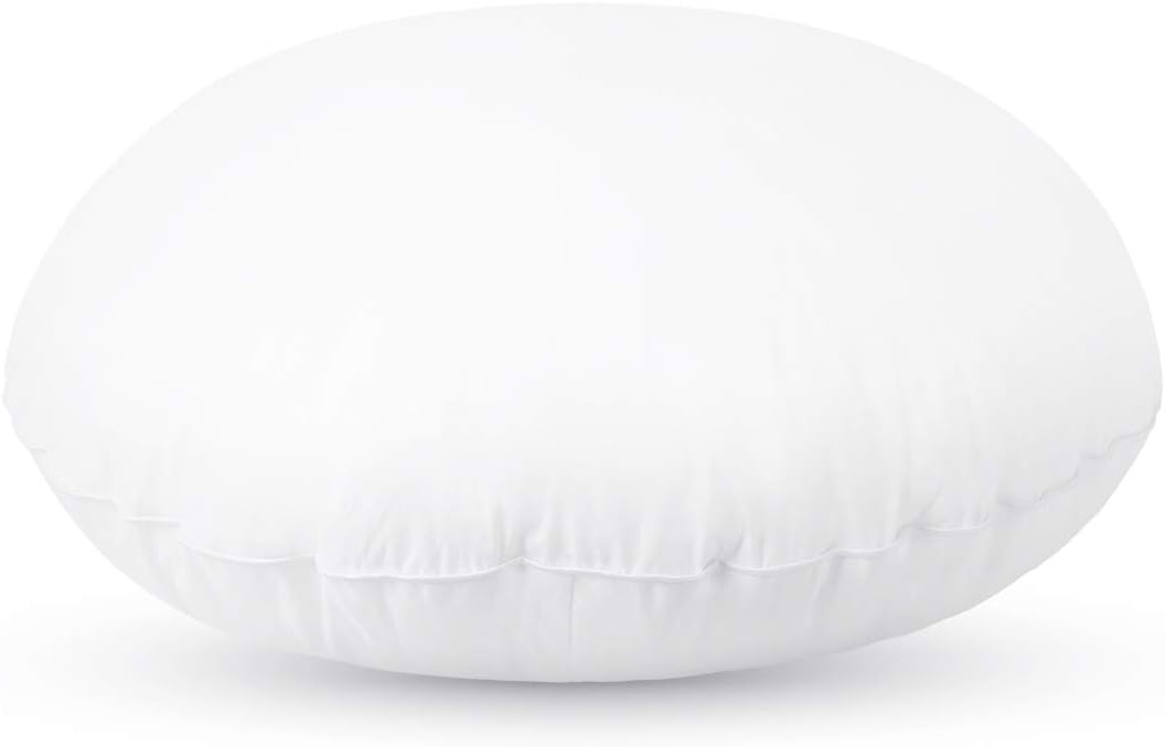 HOMEIDEAS Throw Pillow Insert Round 24" - 100% Cotton Couch Pillow Insert - Hypoallergenic Stuffer Pillow Inserts Sham (1 Pack): Home & Kitchen