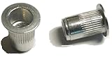 25 pcs 10-24 flat head ribbed body aluminum rivet nuts LFA-10130R … …