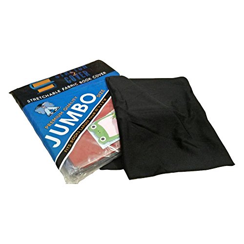 Book/Textbook/School Book Covers – 6 Frustration Free, Long Lasting Stretchable Fabric Jumbo Book Covers With 3 Post It Pads. Jumbo 9" x 12". Fit Textbooks. Perfect for School and Gifts. - Thumbnail 3
