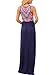 Asvivid Womne's Summer Bohemian Sleeveless Tribal Print Full Length Maxi Beach Dress Large Navy