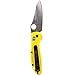 Benchmade - Mini Griptilian 555HG Knife, Sheepsfoot Blade, Plain Edge, Satin Finish, Yellow Handle