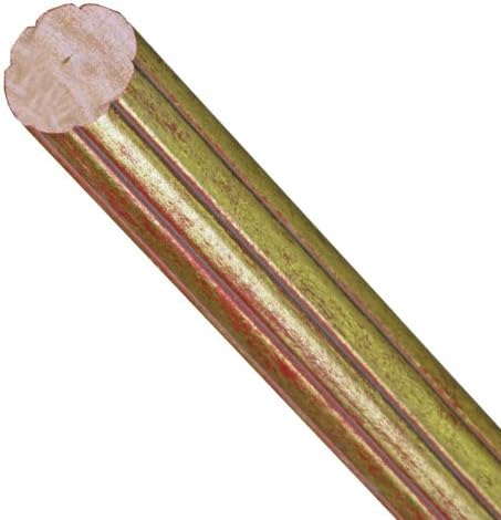Menagerie Fluted Wooden Pole, 4-Feet, Gilded Gold Leaf