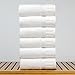 Bare Cotton Luxury Hotel & Spa Towel 100% Genuine Turkish Cotton Hand Towels, White, Piano, Set of 6