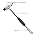 White Coat Lightweight Tromner Percussion Reflex Hammer with Built-in Brush–LED Pen Light Pupil Gauge for Nurses, EMS, Medical Students, Emergency Room