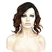 Aimole Short Wavy Curly Wigs Ombre Bob Women Wig Heat Resistant Synthetic Hair