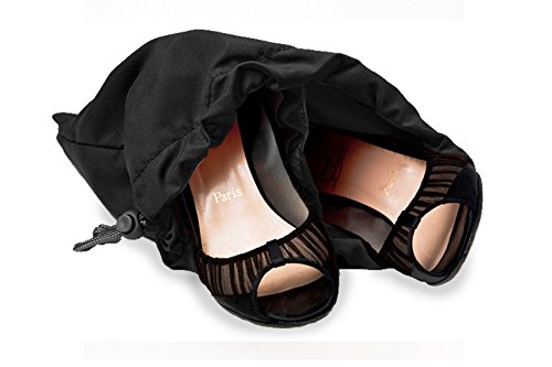 Miamica Travel Accessories, You Can Never Have Too Many Shoe Bag, Black