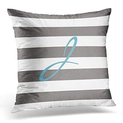 Amazon Com Bhuia Throw Pillow Cover Stripes Modern Grey And White