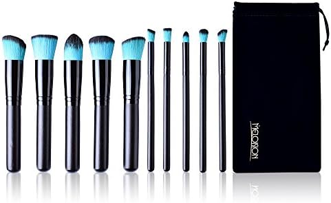 Hayougo Makeup Brush Set Cosmetics Foundation Blending Blush Eyeliner Face Powder Brush (10pcs Black)