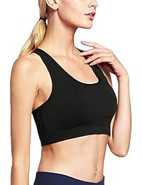 Sujetador deportivo para mujer YIANNA Soporte medio con espalda cruzada Acolchado Entrenamiento inalámbrico Ropa deportiva Correr Yoga Bra