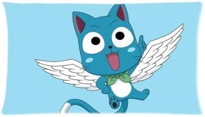 MagicalYeah Fairy Tail Flying Happy Design Pillow Sham Queen Size Pillow Cushion Case Coverprinted 20*30Inch Two Sides