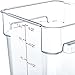 CFS 1072307 StorPlus Stackable Square Food Storage Container, 8 Quart Capacity, Clear (Pack of 6)