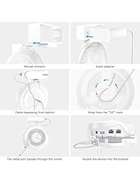 Koroao Soporte de pared para TP-Link Deco M9 Plus sistema completo de malla WiFi, sin cortador de cable y ahorra espacio en el techo