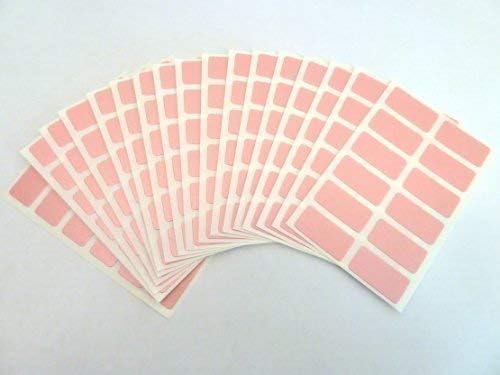 200 Labels, 25x12mm Rectangle, Pink, Colour Code Stickers, Self-Adhesive Sticky Coloured Labels, 25 x 12 millimetres