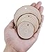 Supla 40 Pcs 3 Size Round Wood Slices with Hole Natural Pine Wood Slices Bulk Unfinished Wood Décor Hanging Wood Sign for Painting Graffiti Art DIY Crafts Christmas Ornaments Rustic Wedding Name Tags