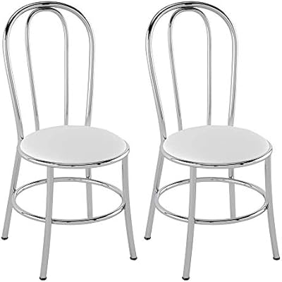 Brv Moveis Set Of Two Dining Chairs Pc010012 Chrome Tube 7 8