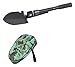 Heavy-Duty Compact Folding Utility Shovel - High-Carbon Steel w/ 3-Way Folding Design, Multi-Tool for Off Road, Camping, Gardening, Beach, Digging Dirt, etc. w/ Carrying Pouch - PyleSport PHMDSH11