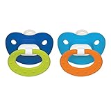 NUK Juicy Puller Silicone Pacifier in Blue/Blue, 6-18 Months