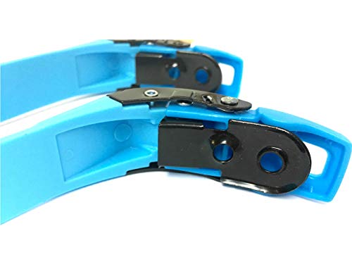 2 Pieces Inline Rrollerblade Straps Replacement Shoes Energy Straps Replacements Parts for Kids Skates Buckles Accessory Blue