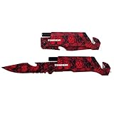 Rescue Knife-Ultimate Survival Knife with Fire Starter,Best 6-1 Tacker Knife with LED Flash Light and Glass Breaker-Comenzar