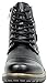 Bruno MARC PHILLY-5 Men's Formal Classic Cap Toe Vintage Laced Up Side Zipper Military Combat Boots Black Size 9.5
