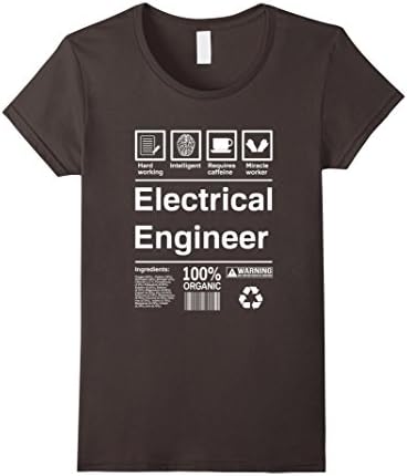 Womens Electrical Engineer Contents T-Shirt Gift Medium Asphalt