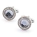 Fashion2Beauty Super Shiny Swarovski Quality Crystal Circular Cufflinks Elegant Style