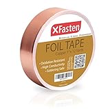 XFasten Conductive Copper Tape, 1-Inch x 12-Yards, Slug Repellent, DIY material, Electronics Repair and Stained Glass Making
