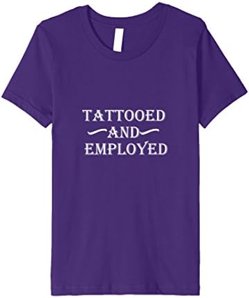 Kids Tattooed And Employed-Funny Novelty T-Shirt Gifts 4 Purple