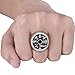 ELFASIO Men Stainless Steel Rings The Seal of Solomon Key of Solomon Seal Symbol Wiccan Vintage Jewelry