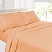 Nestl King Sheet Set - Luxury 1800 Ultra-Soft Microfiber King Bed Sheets - Double Brushed - Deep Pockets - Easy Fit - 4 Piece Set - Bedding Sheets & Pillowcases (King, Light Orange)