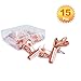 Push Pins Clips, Creative Paper Clips with Pins for Cork Boards Bulletin Boards Cubicles Walls Great Alternative 15 Pcs