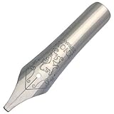 Knox, #6 German Fountain Pen Nib, Silver, 1.5mm Calligraphy Nib