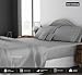 SGI bedding Short Queen Sheets Luxury Soft 100% Egyptian Cotton - Sheet Set for Short Queen Mattress Silver Gray Solid 600 Thread Count Deep Pocket