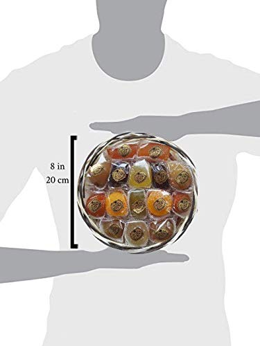 Candied Fruit Assortment Gift Basket (1.1 lb),Gift Box,Petite Gourmet,Best Gift For Christmas, Layali Desserts, Fruit gift, Gift for women,Get Well Corporate Basket, fruit basket, Arabic, turkish
