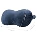 LANGRIA Infinity-Shape Car Neck Pillow Memory Foam Headrest Lumbar Support Cushion for Travel Work Commute with Removable Cover, CertiPUR-US Certified (Navy Blue)
