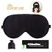 CCinaCiao Silk Sleep Mask with Earplugs for Women & Men, Super Soft Eye Mask for Sleeping with Adjustable Strap, Comfortable Eye Cover for Travel, Naps, Shift Work, Meditation, Night Blindfold Black primary