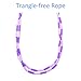 Sportout Soft Beaded Jump Rope, Fitness Skipping Rope for Kids Men and Women, Adjustable Tangle-Free Jump Rope, Perfect for Workout, Keeping Fit, Weight Loss and Jump Training, 110 inch