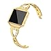 TOYOUTHS Compatible with Fitbit Blaze Bands for Women, Metal Bands X-Link Rhinestone Replacement Accessory Straps Smart Watch Wrist Bands, Gold