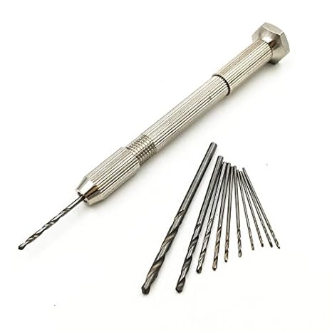 Generic High Precision Aluminum Hand Drill With 10 Twist Drill Bits For Woodwoking Plastic Wood Drilling Hand Tool Sets