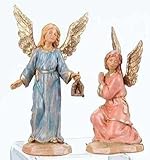 Fontanini 3-1/2-Inch Standing Angel and Kneeling Angel Set