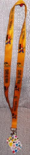 The Simpsons HOMER CHARACTER Gold LANYARD Keychain ID Holder Licensed