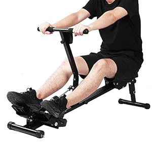 Pissente Foldable Fitness Rowing Machine, Household Fitness Rower with Digital Monitor Adjustable Rowing Machine Inside Fitness Equipment