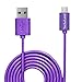 Micro USB Cables, Techoland Colorful [3 Pack] Premium 3ft Charging Cord and Data Sync Cable for Micro USB Connecting Devices (Pink/Purple/Blue)