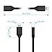 EMATETEK Extender Connector Cord Pass Video Audio Music Picture Data and Charge. Female to Male 1PCS 3.3Feet Balck Extension Cable Made of Aluminum and PVC.